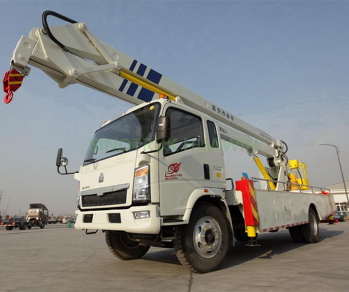 Camión de trabajo de plataforma aérea de altura 4x2 de SINOTRUK HOWO 14,5 m