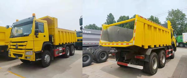 Camión volquete a mamebasa